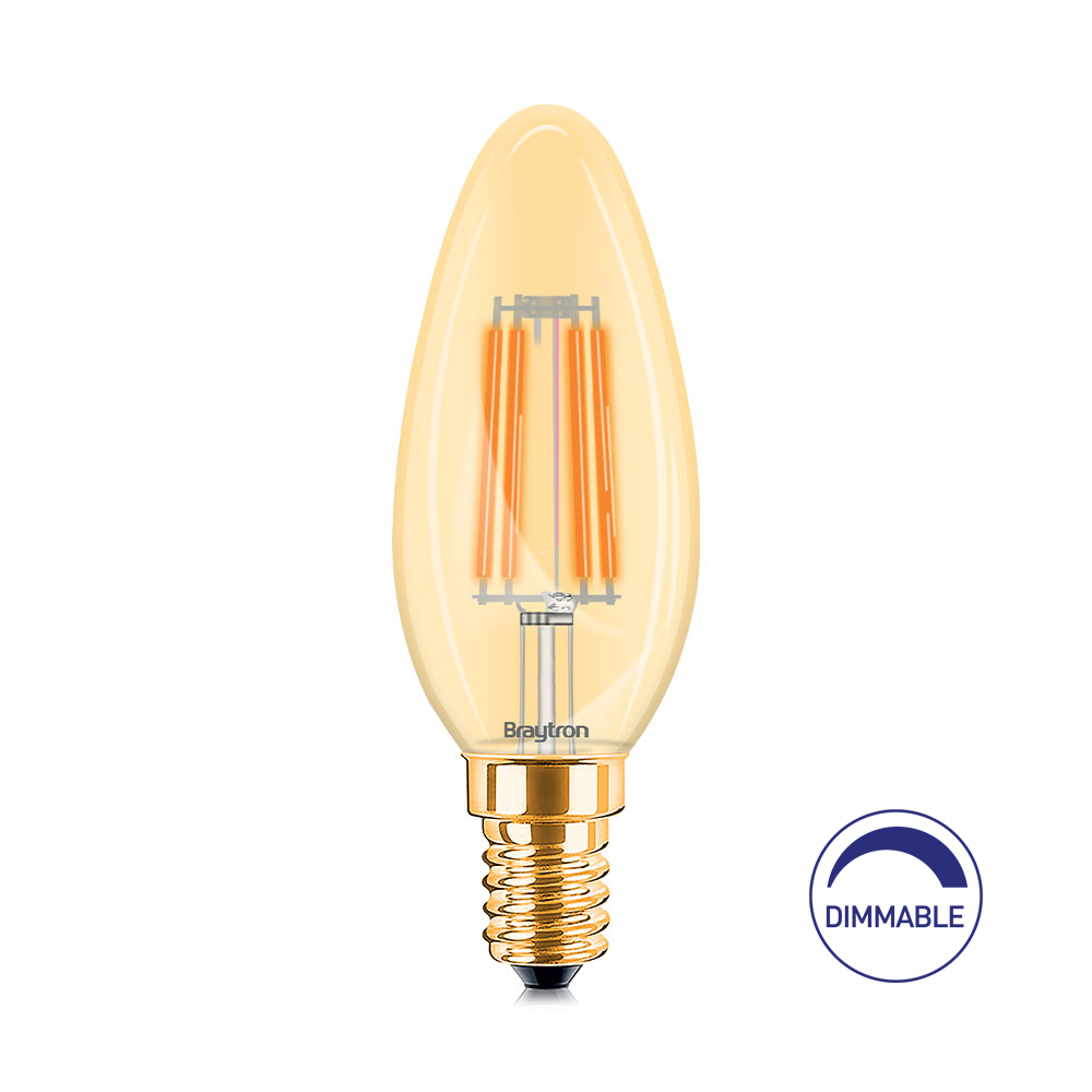 Filament LED sijalica E14 4W C35 Amber 2200K Dimabilna