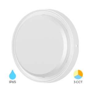 LED zidna lampa 12W 3IN1 IP65 Okrugla Bela