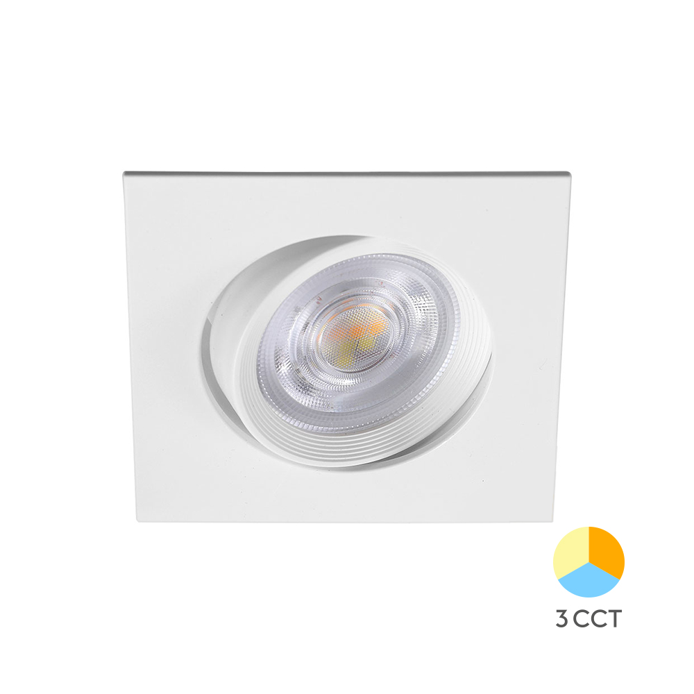 Kvadratni LED ugradni spot G3 7W 3IN1 Beli