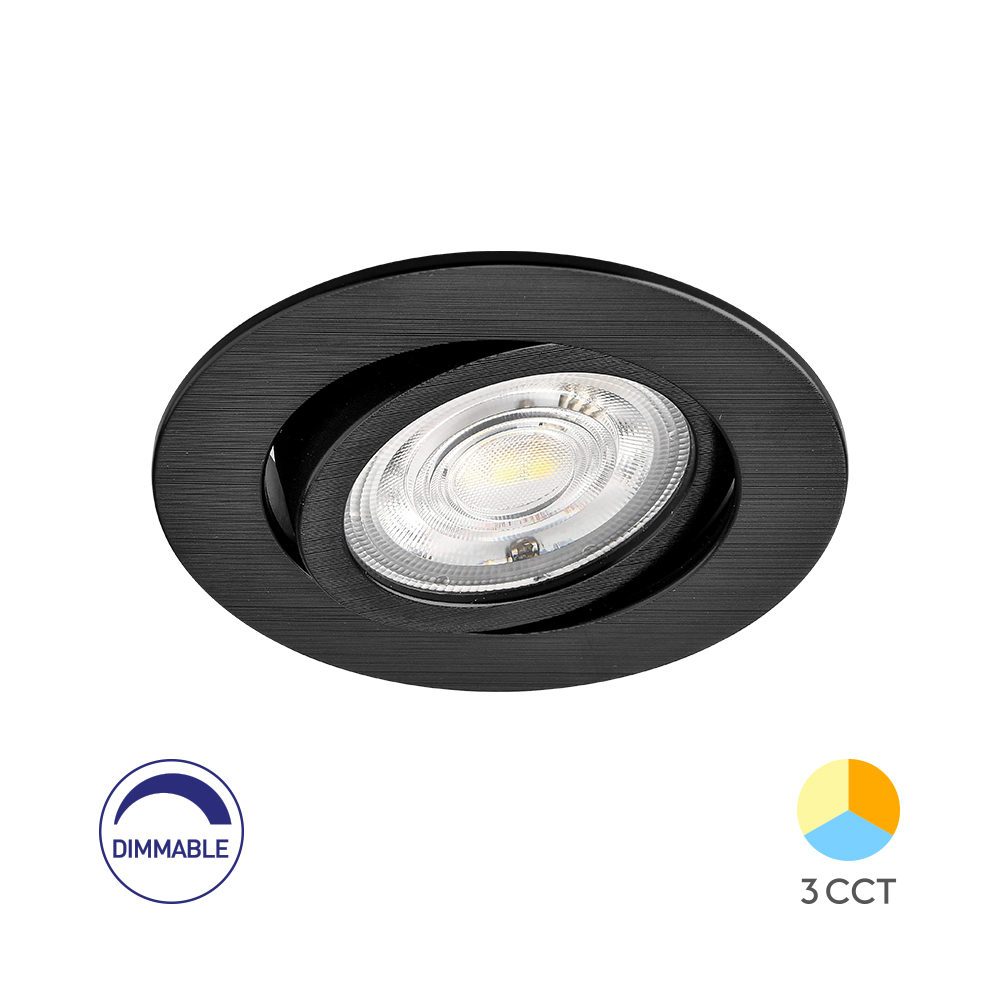 LED ugradni spot G3 7W 3IN1 Dimabilni Crni