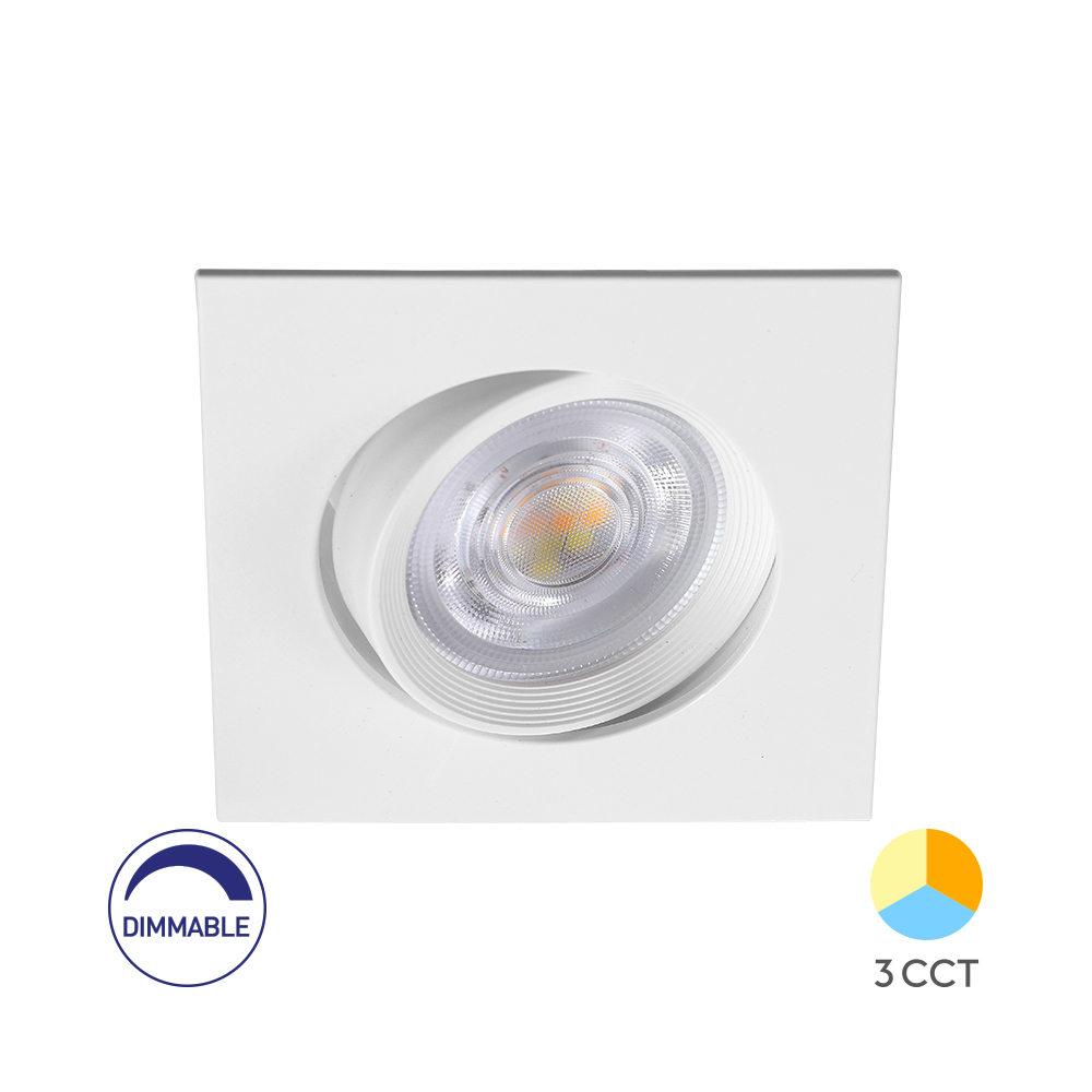 Kvadratni LED ugradni spot G3 7W 3IN1 Dimabilni Beli