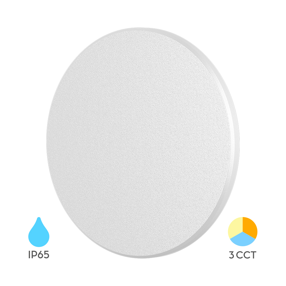 LED zidna lampa Palermo M 12W 3IN1 IP65 Bela