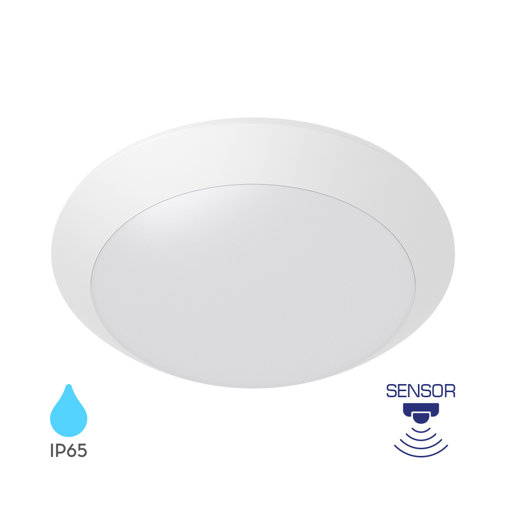 Plafonjera sa senzorom Napoli 270mm E27 IP65 Bela