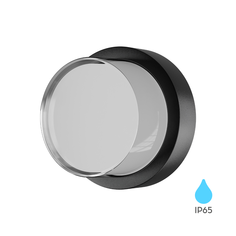 Zidna LED lampa G1 15W 3IN1 IP65 Okrugla Crna