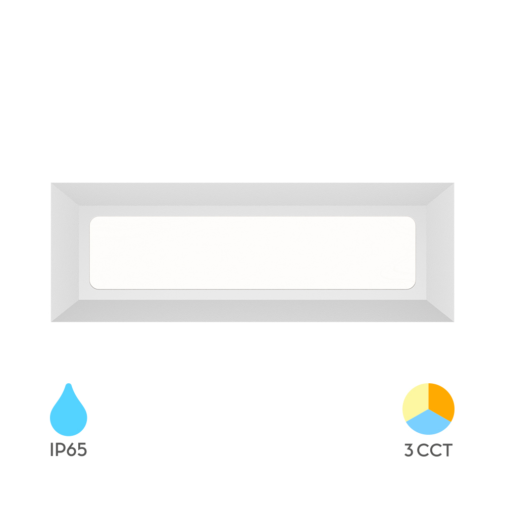 Ugradna zidna LED lampa Vekta-B RCT 3W 3IN1 IP65 Bela