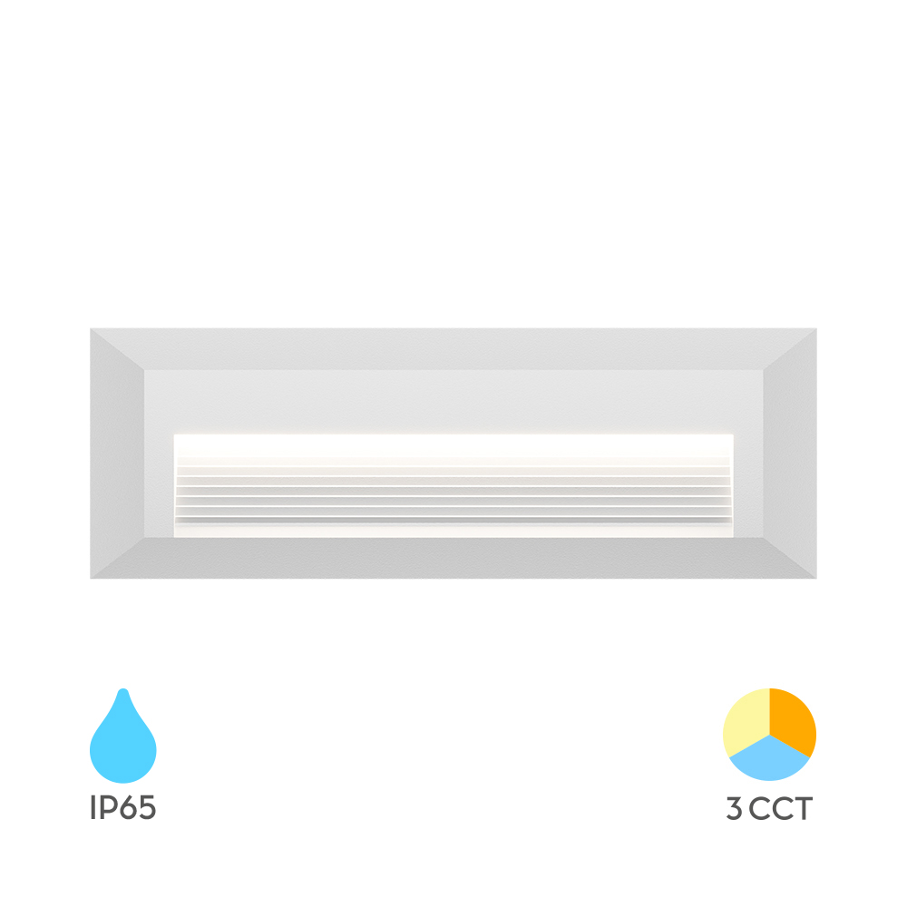Ugradna zidna LED lampa Vekta-B RCT 3W 3IN1 IP65 Bela