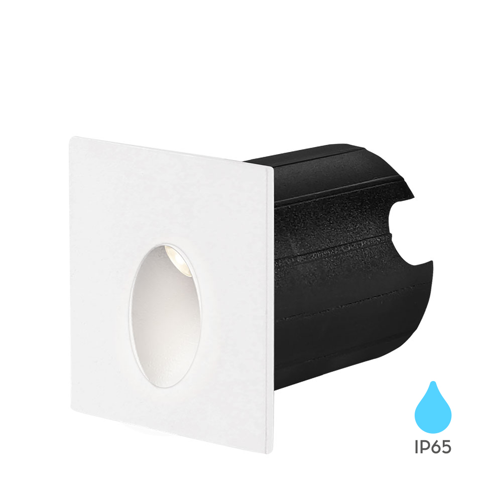 Dekorativna LED zidna lampa Vector-A SQR 2W 3000K IP65 Bela
