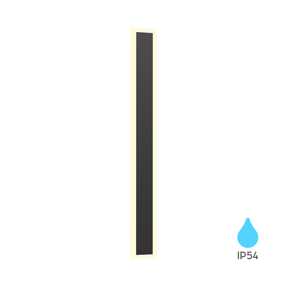Linearna zidna LED lampa 75cm 18W IP54 Crna
