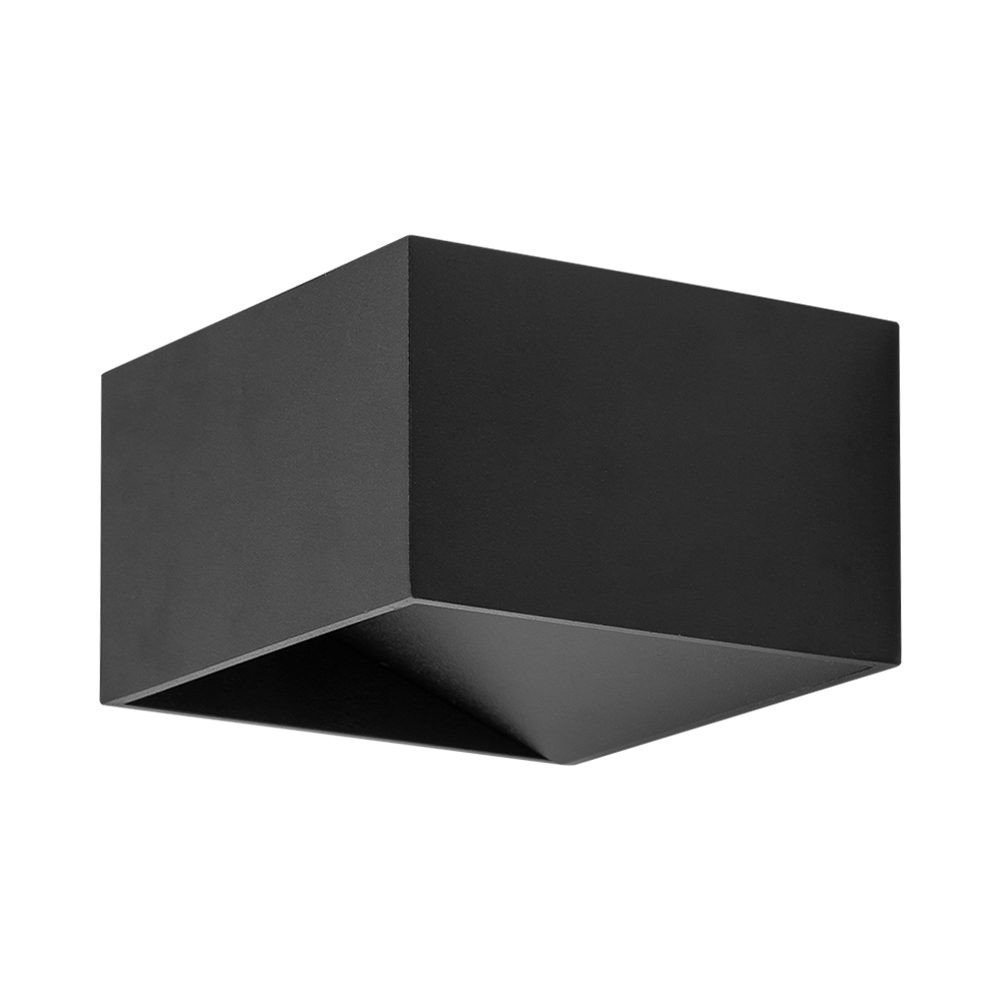 Zidna LED lampa Avva WL02 8W SQR 3000K Crna