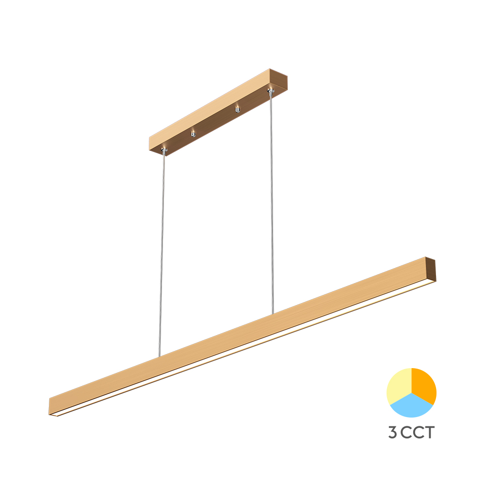 Linearna plafonska LED lampa Lina 30W 3IN1 Zlatna