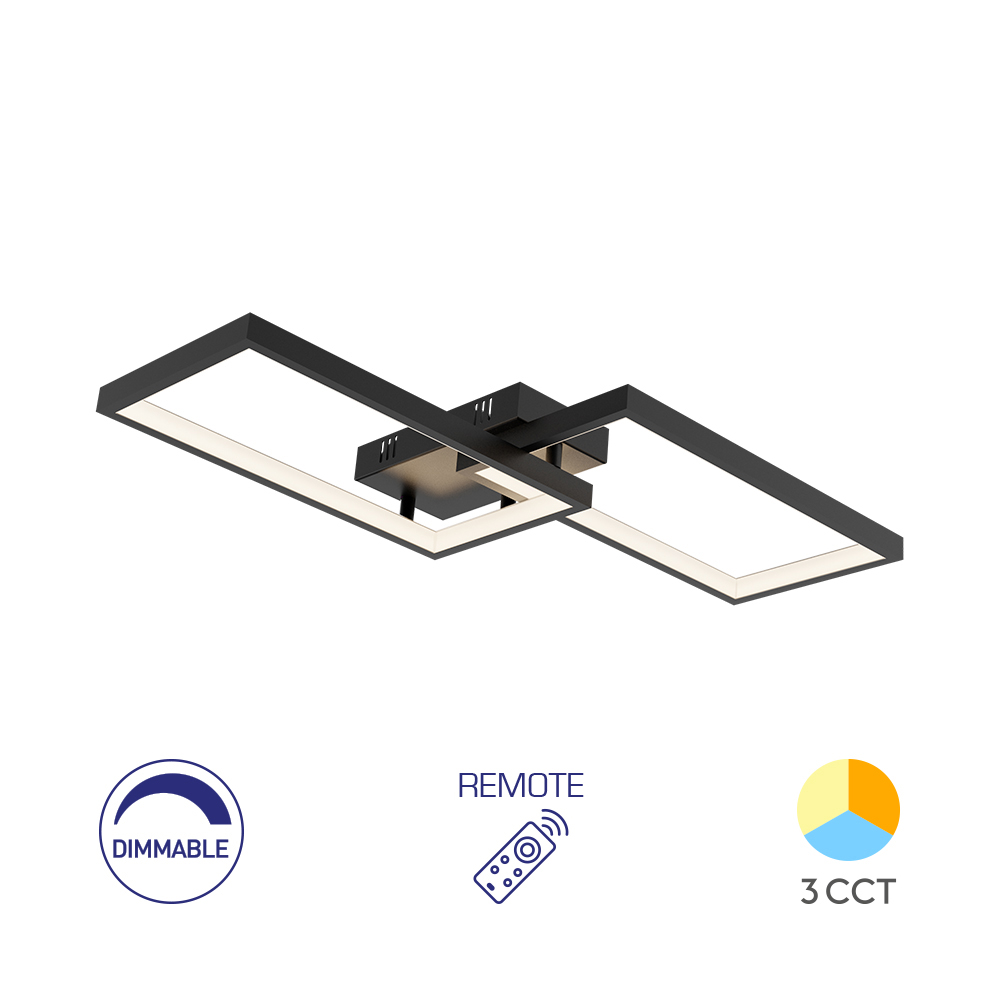 Pametna plafonjera Nela SS1 40W RMT Crna