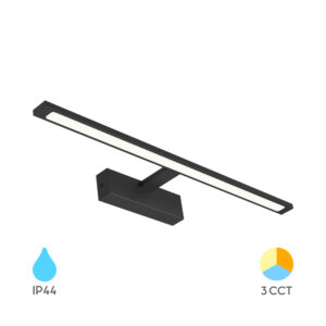 Lampa za ogledalo Aria 600 (12W) 3IN1 IP44 Crna