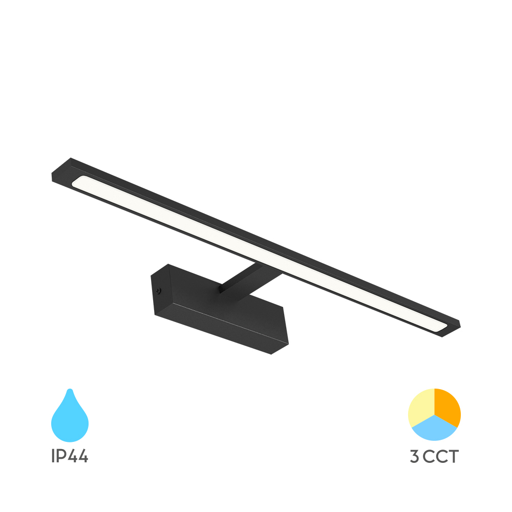Lampa za ogledalo Aria 600 (12W) 3IN1 IP44 Crna