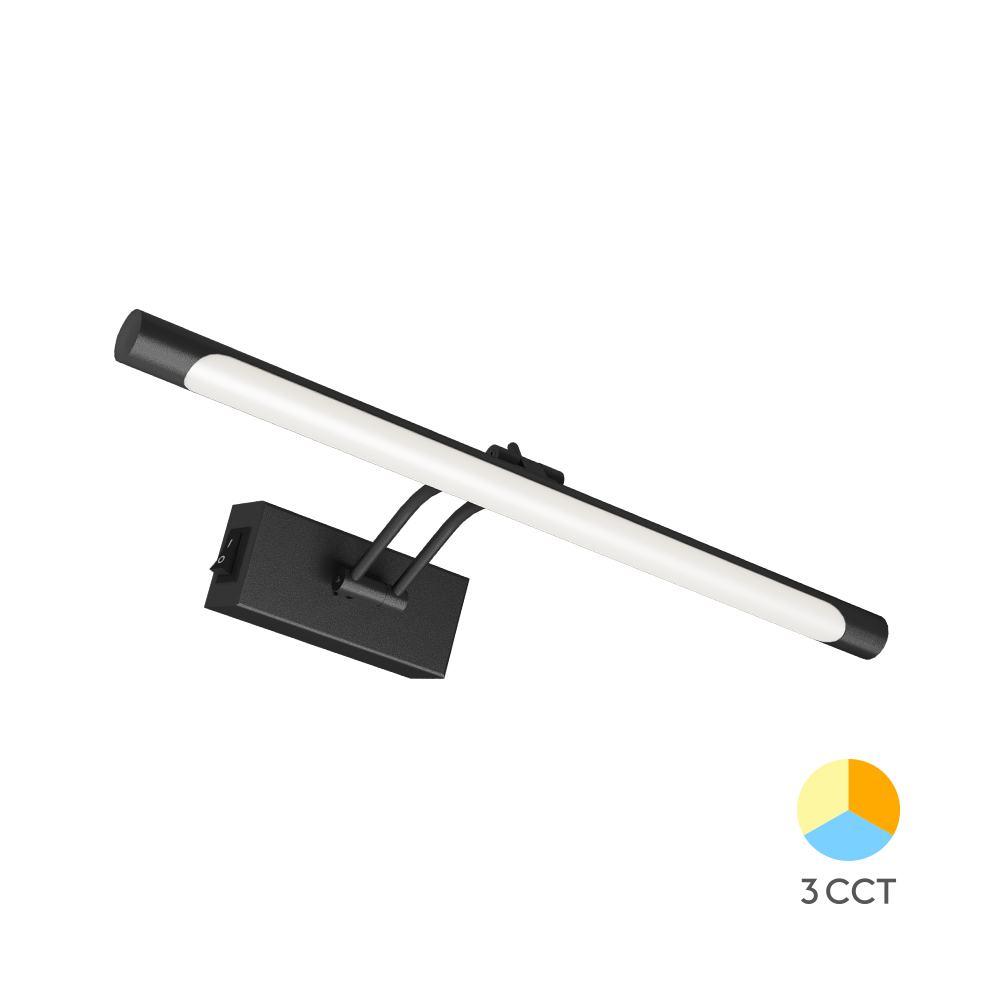 Lampa za ogledalo Sara 400 8W 3CCT Crna