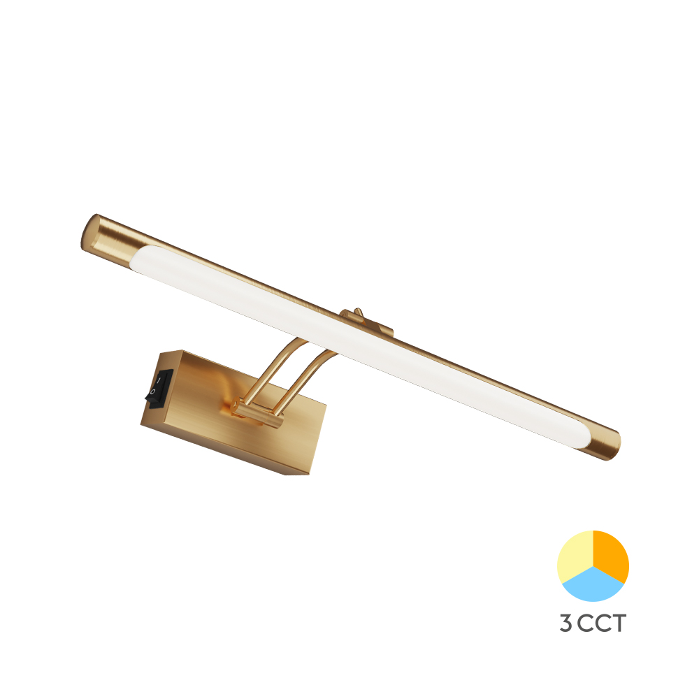 Lampa za ogledalo Sara 400 8W 3CCT Zlatna