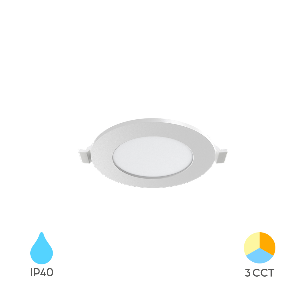 Ugradni okrugli LED panel CRP 3W 3IN1 3" Beli