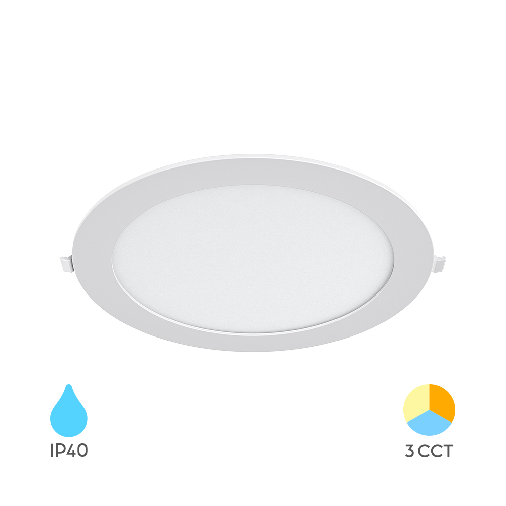 Ugradni okrugli LED panel CRP 18W 3IN1 8" Beli