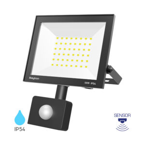LED reflektor sa senzorom 50W 6500K IP54 Crni