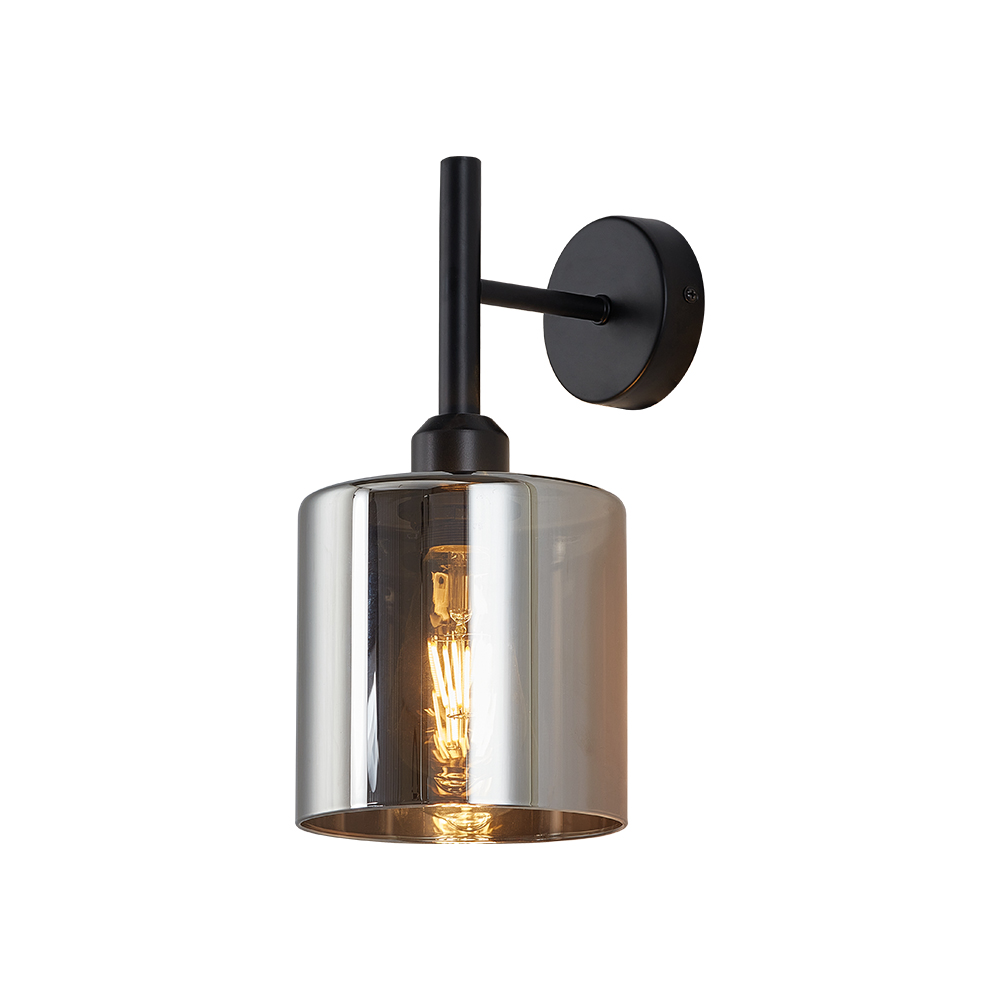 Zidna lampa S007W 1xE27 Dim staklo (Smoke)