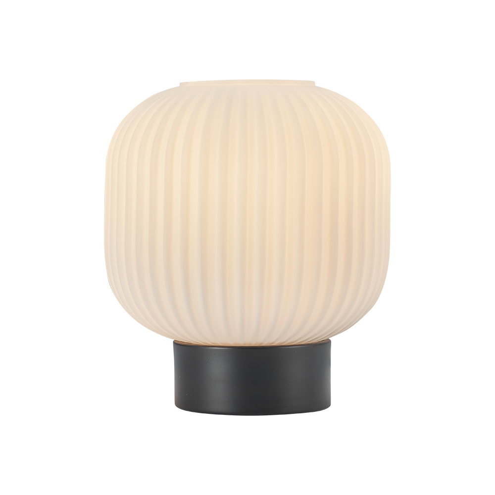 Stona lampa S009T 1xE27 Opal Crna