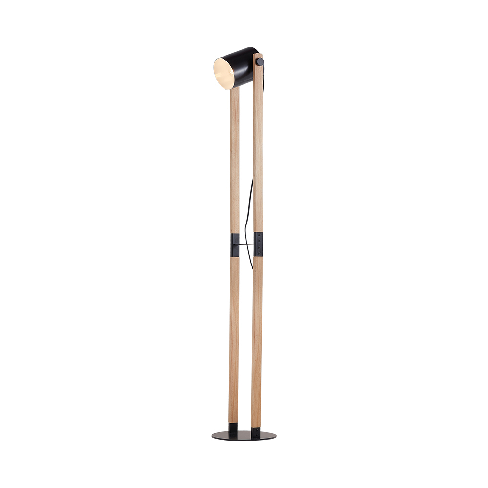 Drvena podna lampa D001T 1xE27