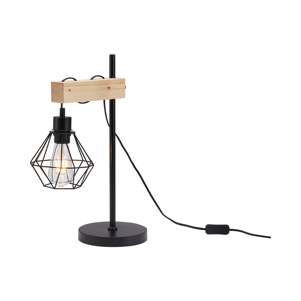 Drvena stona lampa D002T 1xE27