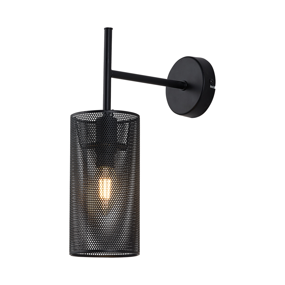 Zidna lampa W002W 1xE14 Crna