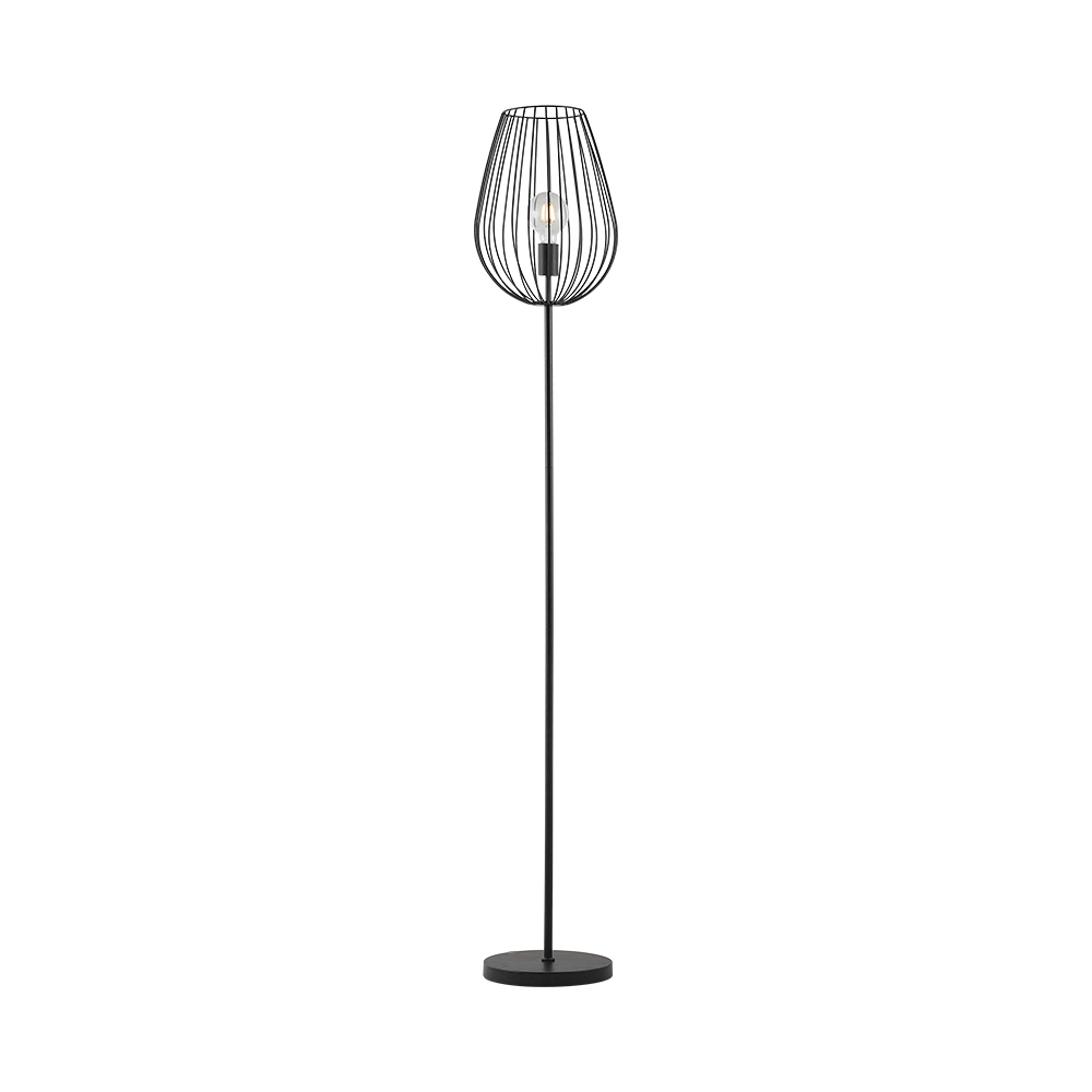 Podna lampa W005T 1xE27 Crna