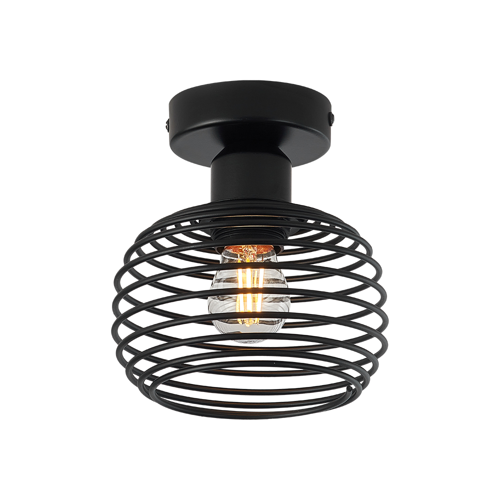 Plafonska lampa W008C 1xE27 Crna