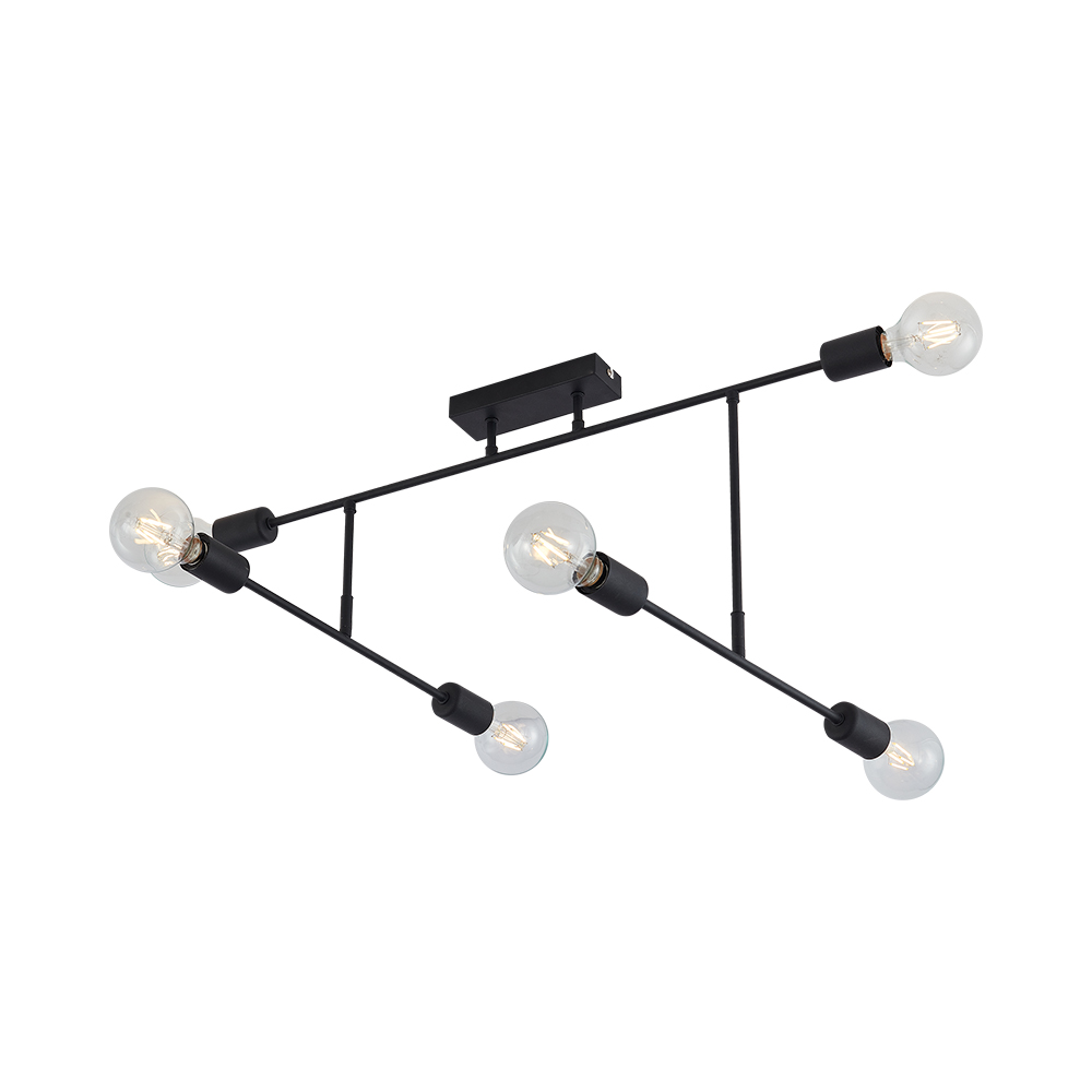 Plafonski luster G004C 6xE27 Crni