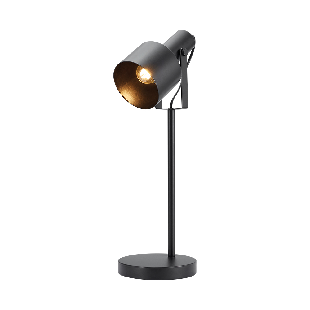Industrijska stona lampa P001W 1xE27 Crna