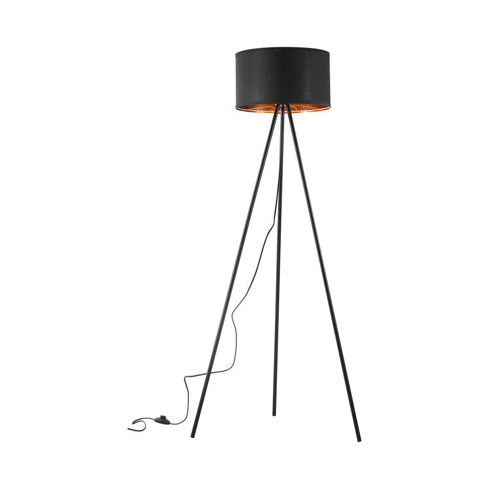 Podna lampa F003T 1xE27 Crna