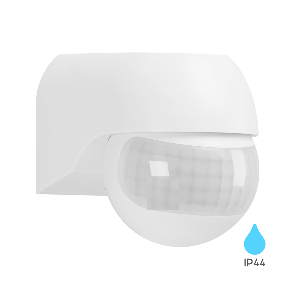 Senzor pokreta 180° zidni IP44 Max 800W beli