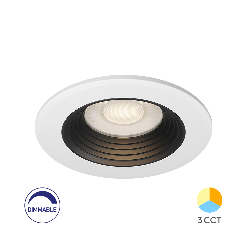 LED ugradni spot G6 D85 6.5W 3IN1 Dimabilni Belo-Crni
