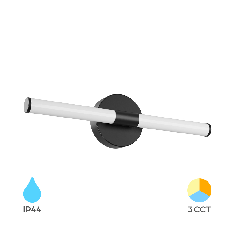 Lampa za ogledalo Lily-C 450 7W 3IN1 IP44 Crna