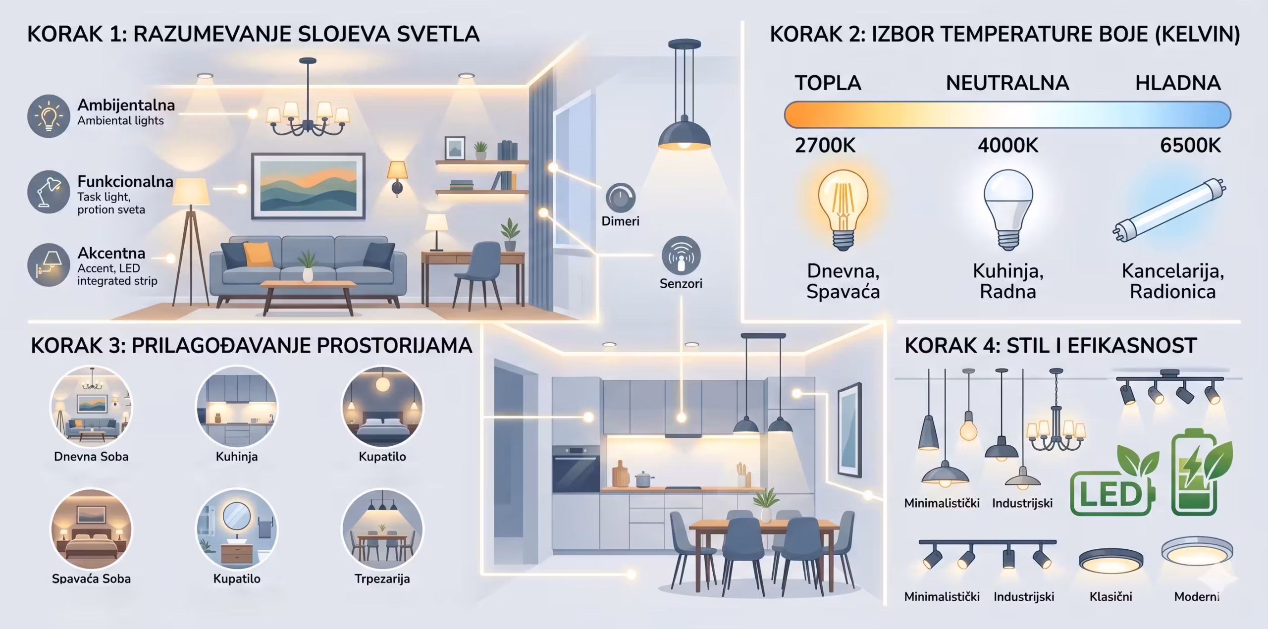Kako odabrati unutrašnju rasvetu